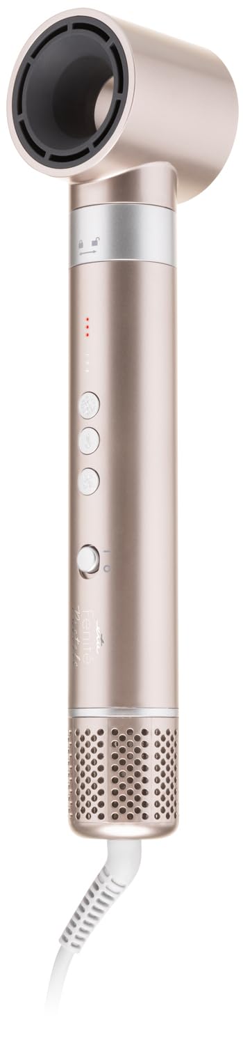 ETA Fenite 2-in-1 Airstyler mit Ionen-Technologie I Coanda-Effekt I Warmluftbürste I1400W I Föhnbürste mit 2 Rundbürsten-Aufsätzen & Kaltluftstufe für Volumen & Locken I inkl. Reiseetui I Gold