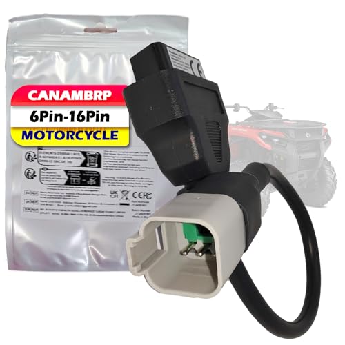 6 Pin to 16 Pin OBD2 Adapter Cable for BRP & CAN-AM, Motorcycle D...