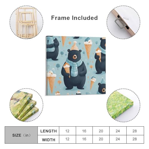 Impression sur toile abstraite haut de gamme 70 x 70 cm art moderne panoramique pour intérieur - 2
