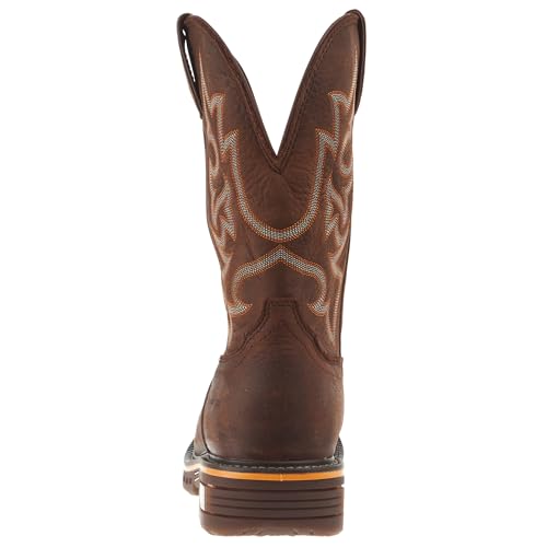 Justin Boot Company Mens Commander Hickory Brown 11 In Brown Top Nano Comp Round Toe Work Boot3