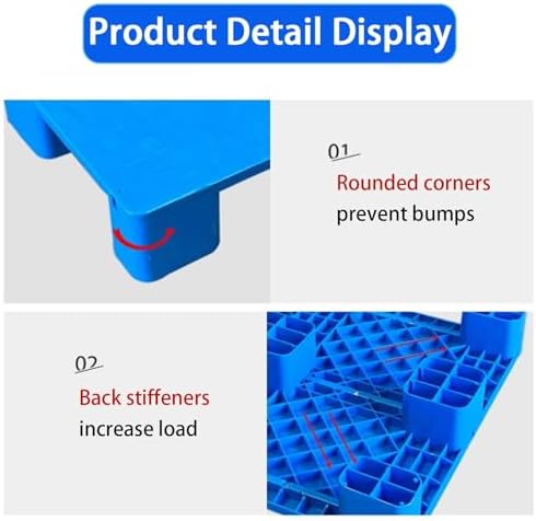 Heavy-Duty Moisture-Proof Plastic Pallets for Basement & Warehouse Storage, Waterproof Indoor/Outdoor Use, Durable Space-Saving Solution for Supermarkets