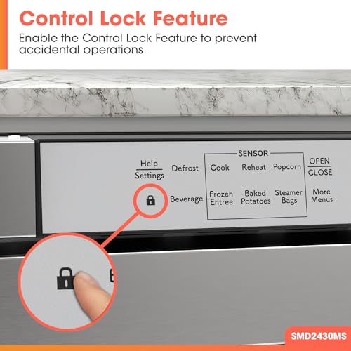 Image of Sharp SMD2430MS 24-Inch Built-In Microwave Drawer Oven, Stainless Steel, 1.2 Cu. Ft, Sensor Cook Technology, Automatic Drawer System, ADA Compliant, Flush Mount Ready