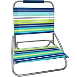 Caribbean Joe Folding Beach Chair, 1 Position Lightweight and Portable Foldable Outdoor Camping Accessories, Red