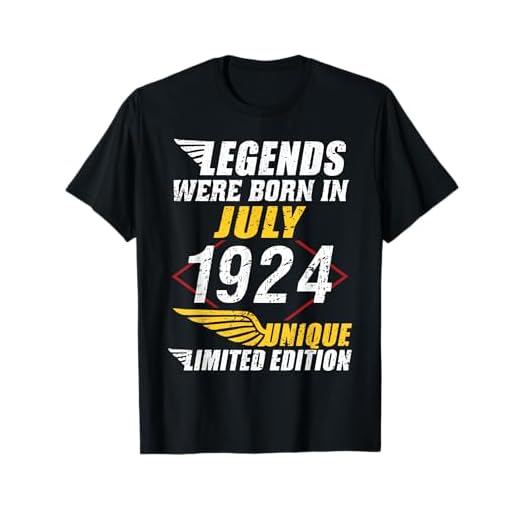 Cumpleaños Julio 1924 Edición Limitada Regalo Legend July Camiseta