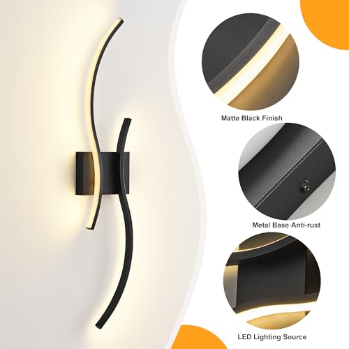 Image of KARTOOSH Hardwired LED Vanity Lights for Bathroom | 2 Pack 31.5 Inch, 3CCT Dimmable, Waterproof, Rustproof, Bathroom Light Fixtures Over Mirror
