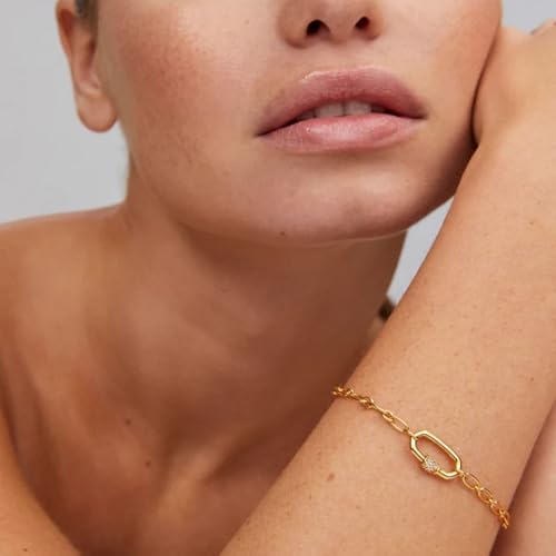 Kendra Scott Bristol Chain Bracelet, 18k Gold Vermeil, White Sapphire3