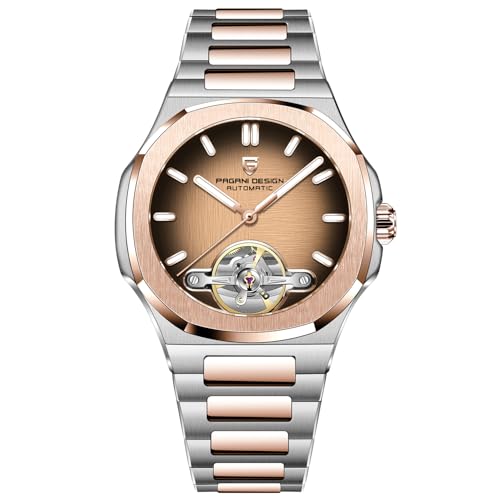 Image of Pagani Design Men's Watches YS025 42mm Automatic Stainless Steel Mechanical Wrist Watch for Men, 100M Waterproof,Sapphire Dial Glass,Screw-in Crown