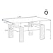 Meihua Glass Coffee Table Set, Living Room Table Set of 3, Coffee Table End Table Sets (All Black)