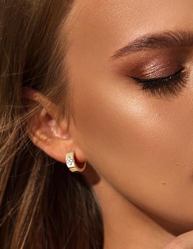 Clover Hoop Earrings for Women Gifts Nickel Free with Premium Emerald and Moissanite | Moissanite D Color VVS1 Clarity 3EX Cut | S925 Sterling Silver 18K Gold Plated Non Tarnish2