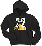 Marley Tops Najee Harris 22 Pittsburgh Hooded Sweatshirt Hoodie Adult XL Black