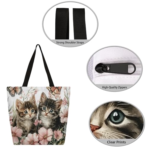 Cute Tote Bag for Women Large Shoulder Bag for Work Travel Shopping, Personalized Canvas Tote Bag Best Gifts3