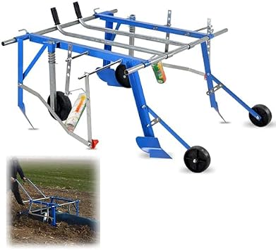 Mulching Machine - Hand-Pulled Adjustable Depth Agricultural Machinery for Gardens, Greenhouses, and Orchards - Automatic Mulch Film Application