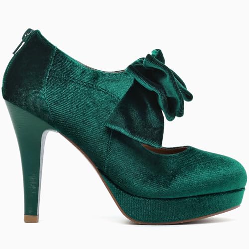 Image of Mostrin Fashion Vintage Womens Small Bowtie Platform Pumps Ladies Sexy High Heeled Shoes