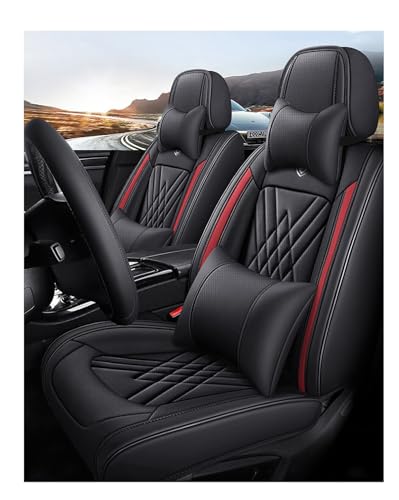 Housse de siège Mitsubishi Outlander IV cuir noir rouge ensemble 5 places