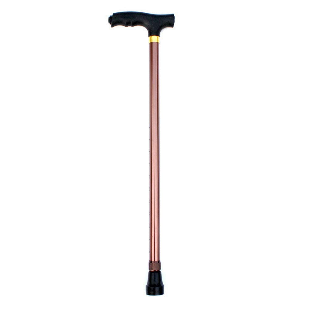 MRKU Bastón Plegable para Personas Mayores, de Aluminio, Ligero, Antideslizante, Ajustable, portátil, para Viajes, bastón de Trekking de Altura Ajustable, Ajuste de 10 velocidades con luz LED
