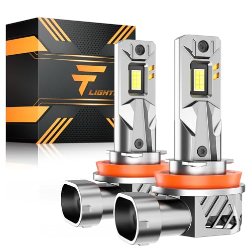 TACOBEEM H11 Led Bulb, H8 H9 32000LM Super Bright Fog Lights, 6500K Cool White H11 Led Fog Light Bulb, IP67 Waterproof, 99% CANBUS Ready, Pack of 2