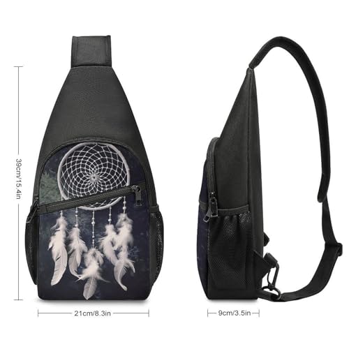 Mochila Sling Urbana Blanca para Senderismo y Uso Diario miniatura 2