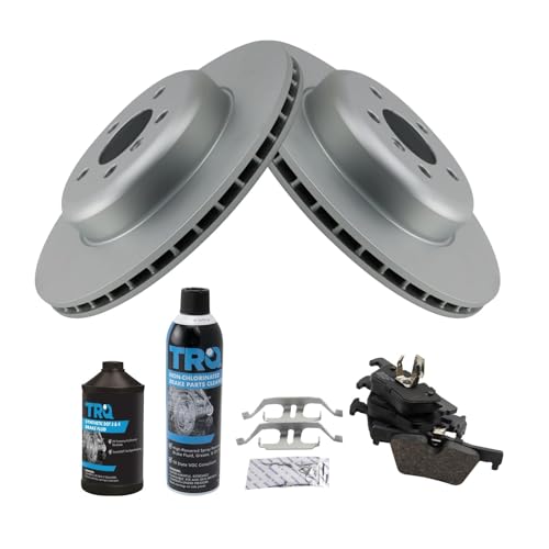 Image of TRQ Rear Brake Pad & Rotor Kit, with Chemical Kit Ceramic Premium G-Coated Compatible with 2015-2016 BMW 328d xDrive 2013 328i 2014-2015 328i GT xDrive 2016 330e