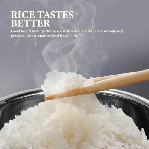 Amosfun 304 Stainless Steel 5L Rice Cooker Inner Pot Replacement, Thickened Multi-Layer Non-Stick Cooking Pot Compatible with Electric Rice Cookers, Kitchen Essential for Home Use - Image 3