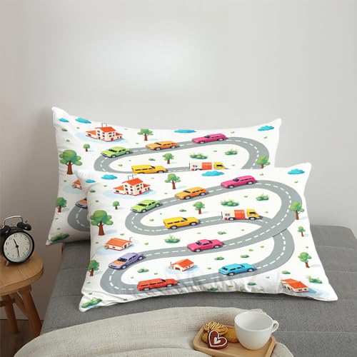 Housse de Couette 220x240 en Microfibre avec Zip Durable pour Lit Enfant