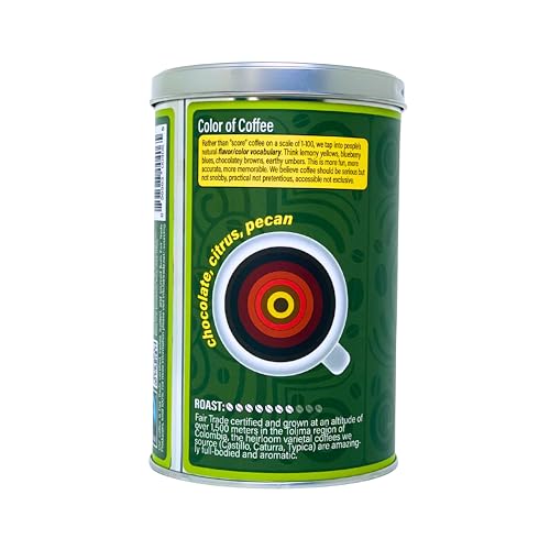 Brooklyn Roasting Company Colombia Whole Bean Coffee - 12 oz Tin (1 Pack) - Medium Roast Coffee - Colombian Single Origin - Roasted Daily in Brooklyn