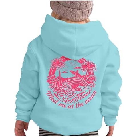 Girls Oversized Pink Palm Puff Hoodie Cover
