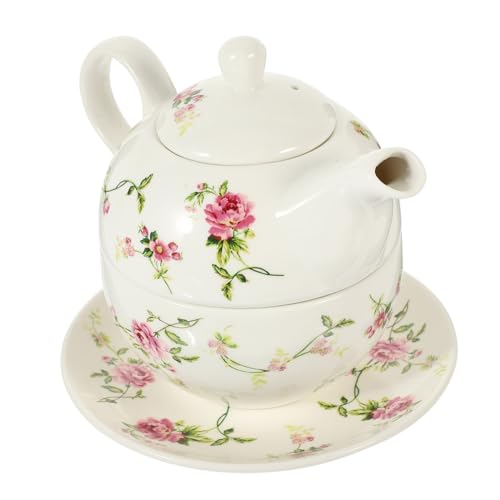 MAGICLULU Juego De Tetera y Taza De Cerámica Tetera De Flores Para Té Vajilla De Cerámica Kit Portátil Para Hogar y Decoración 1 Set MAGICLULU Juego De Tetera y Taza De Cerámica Tetera De Flores Para Té Vajilla De Cerámica Kit Portátil Para Hogar y Decoración 1 Set