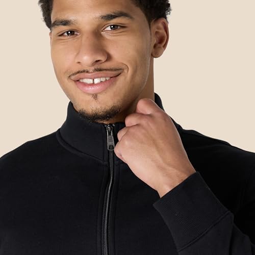 Amazon Essentials Sweat Shirt à Col Montant en Molleton à Fermeture Éclair Intégrale Homme - vue 4