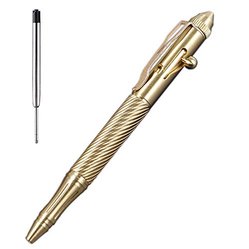 Stylo à bille en laiton massif torsadé un instrument d'écriture haut de gamme cuivré