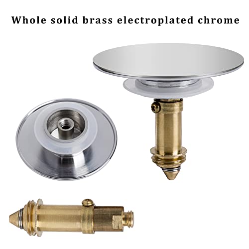 Pop Up Click Clack Plug 66mm Solid Brass Universal Basin Pop-up Drain Stopper Push Sink for Kitchen Bathtub Bathroom Basins Plugs Replacement (1Pcs) - Image 4