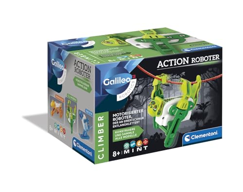 Clementoni Galileo Robotics Action Robot - Climber - Kit per un robot da arrampicata - Scatola per esperimenti per bambini dagli 8 anni 59432