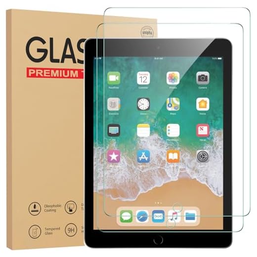Gerutek 2 Stücke Schutzfolie für iPad 9,7 Zoll ( 6./5.Generation 2018/2017), iPad Pro 9,7 Zoll, iPad Air 2/iPad Air, 9H Härte, Hülle Freundllich Anti-Kratzen Anti-Bläschen HD Displayfolie Schutzglas