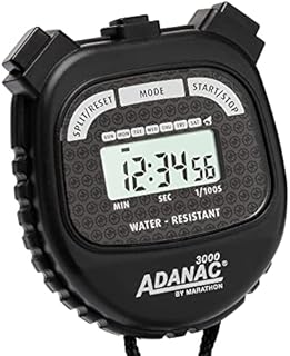Marathon Adanac 3000 Sports Digital Stopwatch Timer | Large Display | Time & Calendar | Split Mode | Water Resistant | Ideal Stopwatch for Coaches