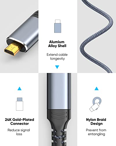 Highwings HW-MICRO HD MM-WW-10FT-G 4K Micro Hdmi To Hdmi Cable 10 Ft thumb #6