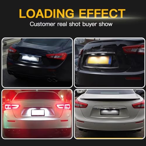 Luces de matrícula para Maserati Ghibli M157 2014-2020 pack de 2 plafones LED OEM 673001401 5
