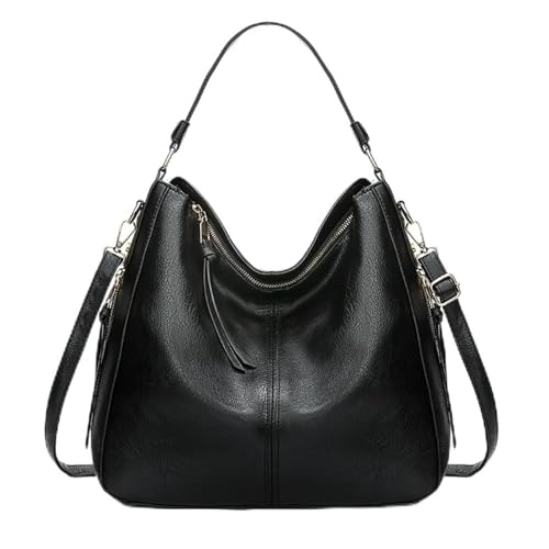 Bolsa Feminina Couro Pu Transversal Moderna Elegante Trabalho Passeio Dia a Dia (PRETA)