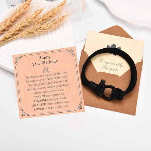 13 14 15 16 17 18 21 Year Old Boy Male Birthday Gifts for Boys Him, 13th 14th 15th 16th 17th 18th 21st Birthday Bracelet Gifts for Boys Men Son Grandson Nephew Brother Boyfriend Friend2