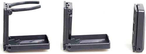 Miniatura 6 de 2 soportes plegables ajustables para bebidas con tornillos y cintas, portavasos plegables para automóvil, camión, barco, furgoneta (negro)