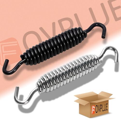 FOVPLUE Kickstand Spring, Jiffy Stand spring for Harley Touring 2007-2024 and Softail 2007-2018, for Road Glide Road King Street Glide Electra Glide Tri Glide Ultra Limited, Chrome Plated+Black