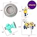 DecoSet® Minions Fart Bubble Blaster Cake Topper, 4 Piece Decoration Set With Working Bubble Wand, Stand, & Kevin, Bob, & Stuart Minions | For Birthday And Celebrations