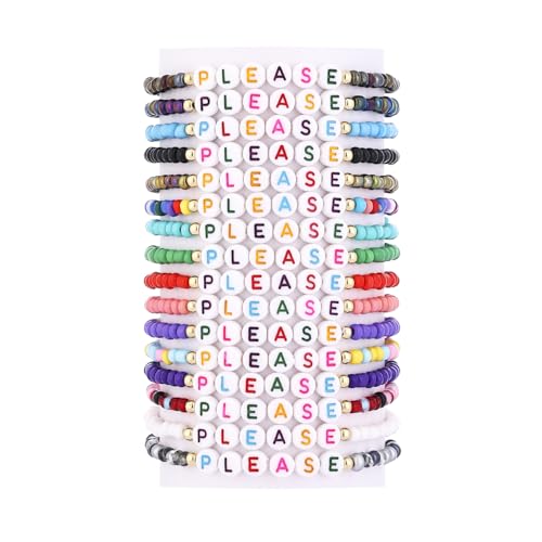 Taouzi 𝐁𝐞𝐚𝐝𝐞𝐝 𝐅𝐫𝐢𝐞𝐧𝐝𝐬𝐡𝐢𝐩 𝐁𝐫𝐚𝐜𝐞𝐥𝐞𝐭𝐬 for Women Bulk Handmade Stackable Stretch Beads Bracelets Christmas Friendship Jewelry Gifts for Women Men