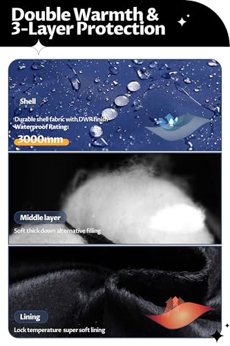 CREATMO US Boys' Waterproof Snow Coat Parka Windproof Winter Jacket With Detachable Fleece Hood4