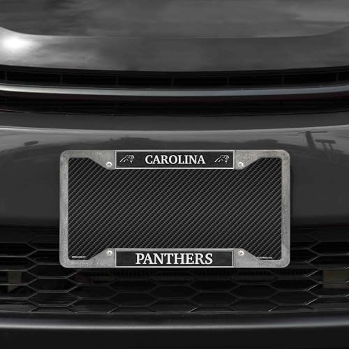 Rico Industries NFL Football Carolina Panthers Pewter License Plate Frame 12" x 6" by Rico Industries - Image 2