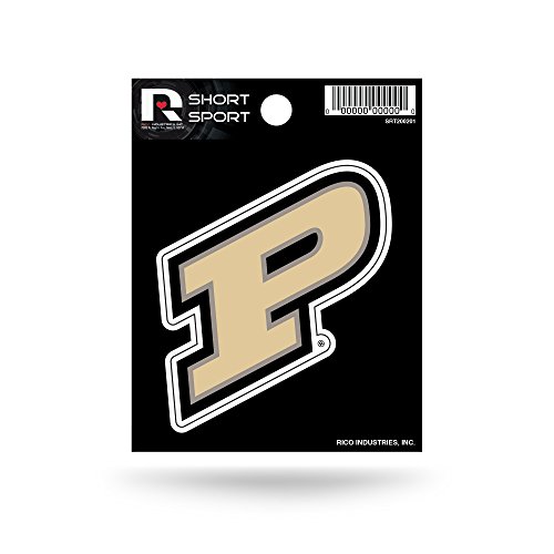 Rico Industries NCAA Purdue Boilermakers Die Cut Team Logo Short Sport Sticker, 3.75" x 4.75"