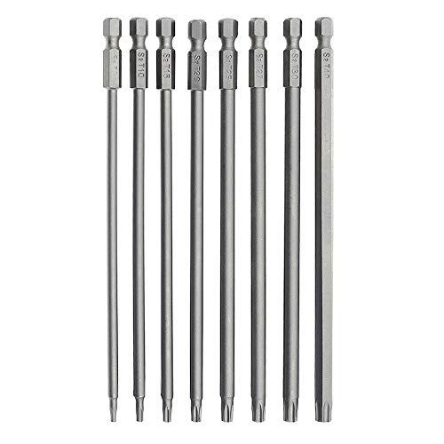 Cyful 8PCS Torx Screwdriver Bit Set T8-T40 Magnetic Tamper Proof Torx Bit Set for Screwdriver, Drill and Impact Driver, 1/4