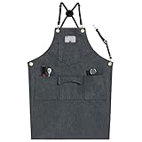 Excelente relación calidad-precio: ideal para hombres o mujeres (creadores, soldadores, fabricantes, artesanos), como carpinteros, blacksmith delantales, garaje delantales, delantales, jardín delantales.