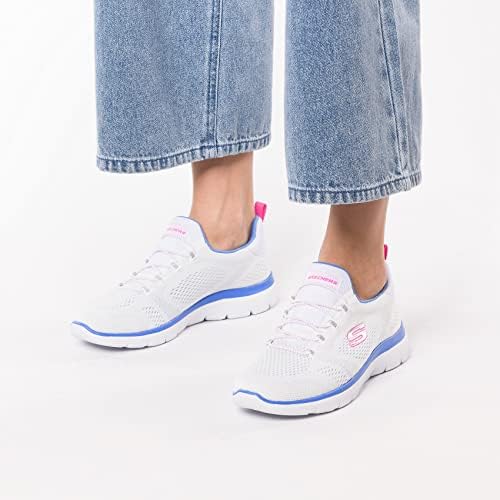 Skechers Sport Women's Women's Perfect Views Sneaker, WPWP=White Pink/White/Purple, 7 | Image 1