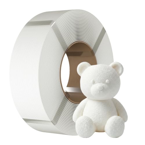 eSUN Matte PLA Refill Filament 1KG,Spoolless Matte PLA, Frosted,Milky White