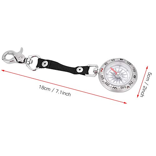 Junluck Bússola de bolso, ferramentas de navegação compactas, acampamento portátil para uso ao ar li