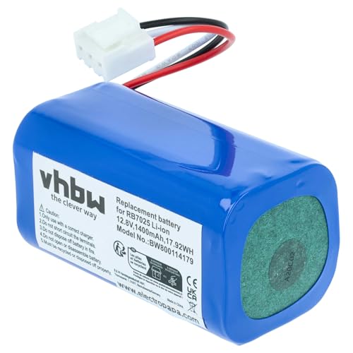vhbw Akku kompatibel mit Severin Chill RB 7720, RB 7022 Home Cleaner Heimroboter (1400 mAh, 12,8 V, Li-Ion)